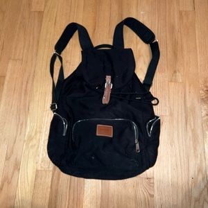 Victoria's Secret PINK ~Full-Size Backpack~ Drawstring Satchel Rucksack Black